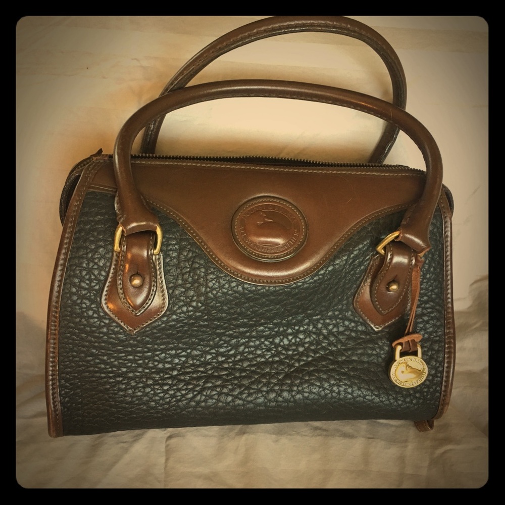 Vintage D & B black / brown leather satchel